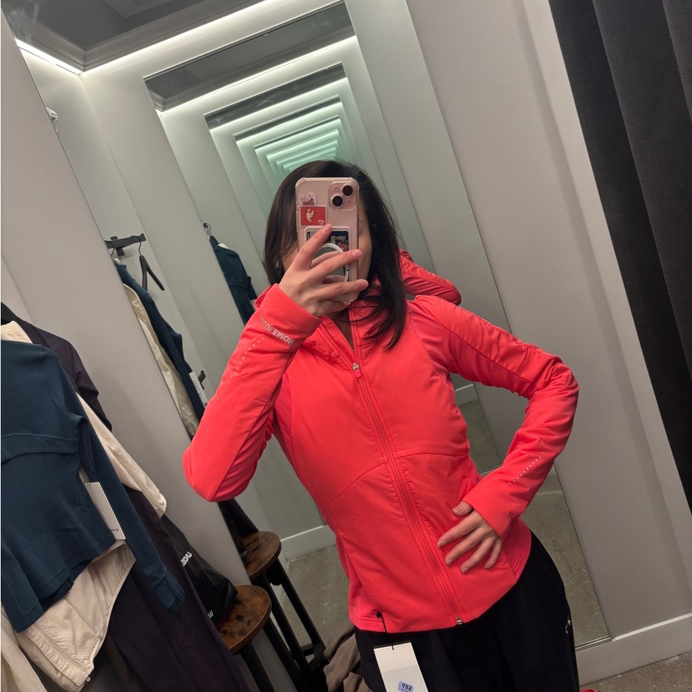New Lululemon Push Your Pace Jacket size 8 color orange (GLZP)